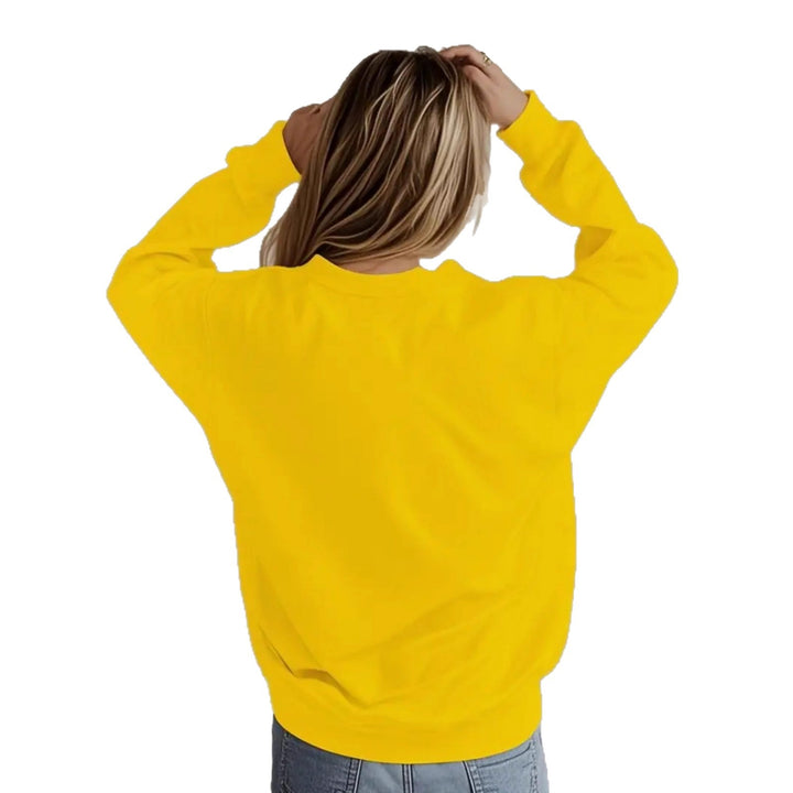 Kvinders sweatshirt med blødt foer og festligt vinmotiv Stilla