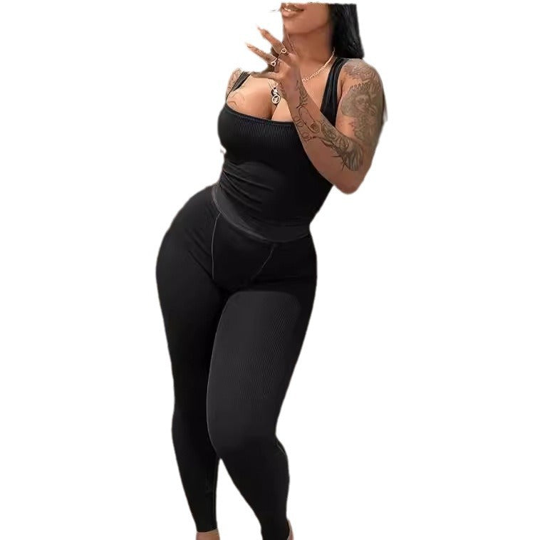 Dame Ribbstrik Activewear Sæt Stilla