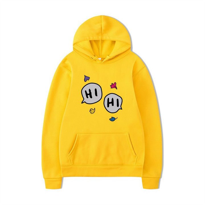 Dame hoodie med kreativt tegneserie design og kenguru lomme Skovae