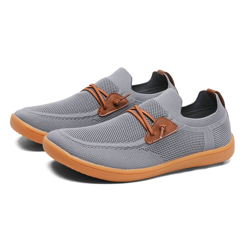 Herrer nan åndbar strik-sudersneaker med elastisk indgange og dämpende let sål Skovae