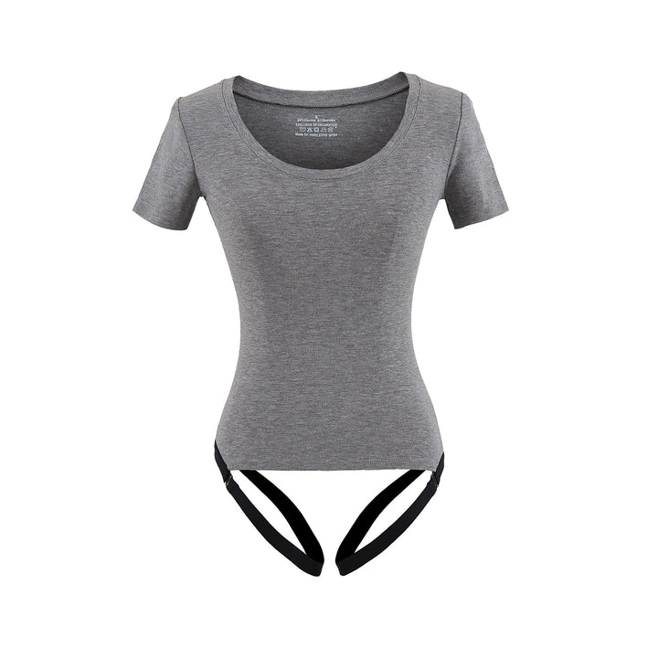 Dame Kortærmet T-shirt med smart knude-design Stilla