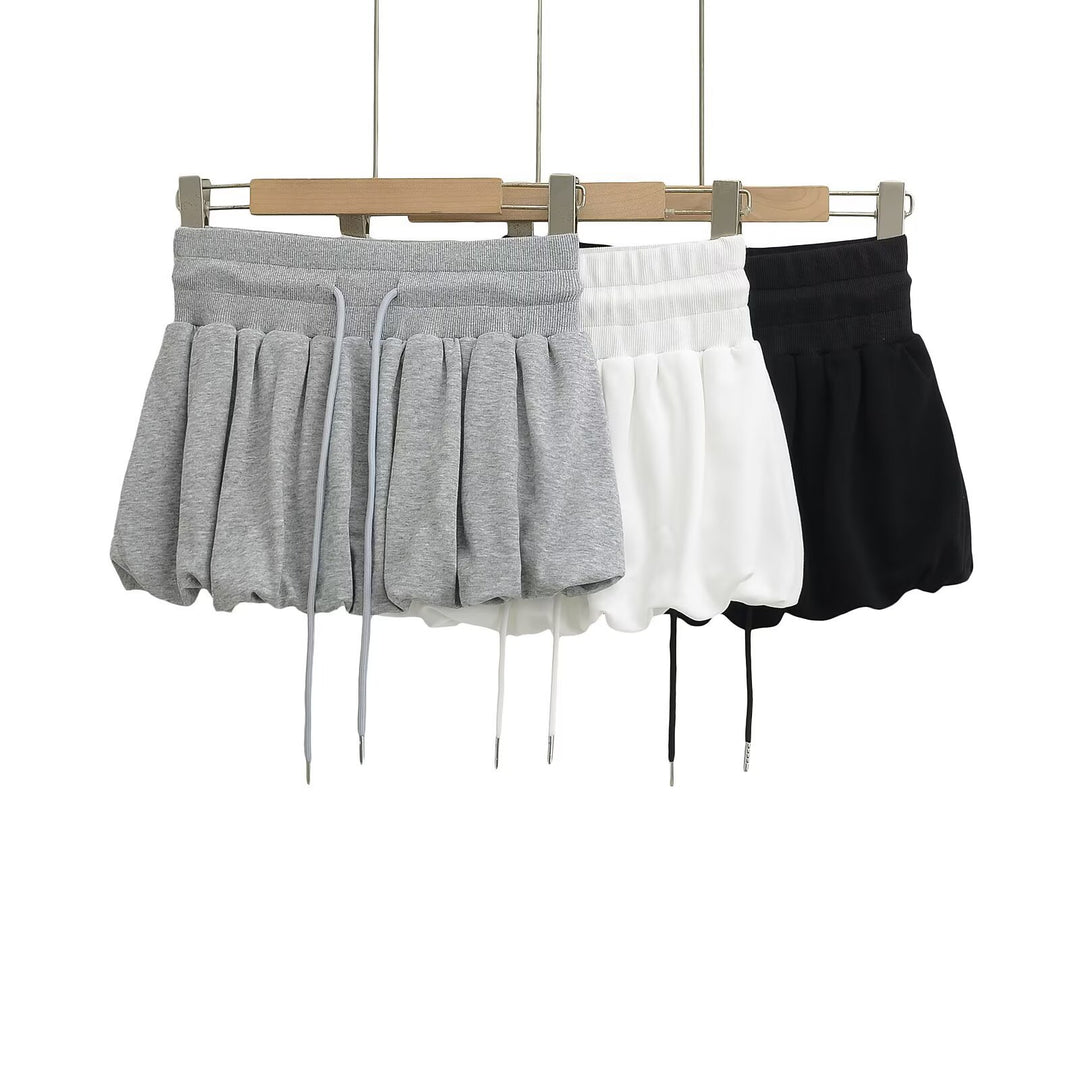 Dame fritids-nederdel med elastisk talje og afslappet folder-design Stilla