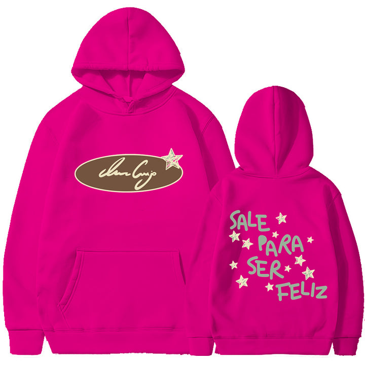 Kvinders hoodie sweatshirt med kreativ skrifttype og iøjnefaldende design Skovae