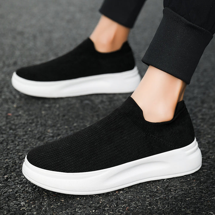 Unisex nan åndbar strik-fritidssko med sok-lignende skaft og skridsikker sål Skovae