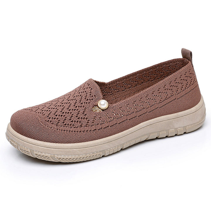 Dame Strik-Slipper med mod fashionable perle og skridsikker sål Stilla