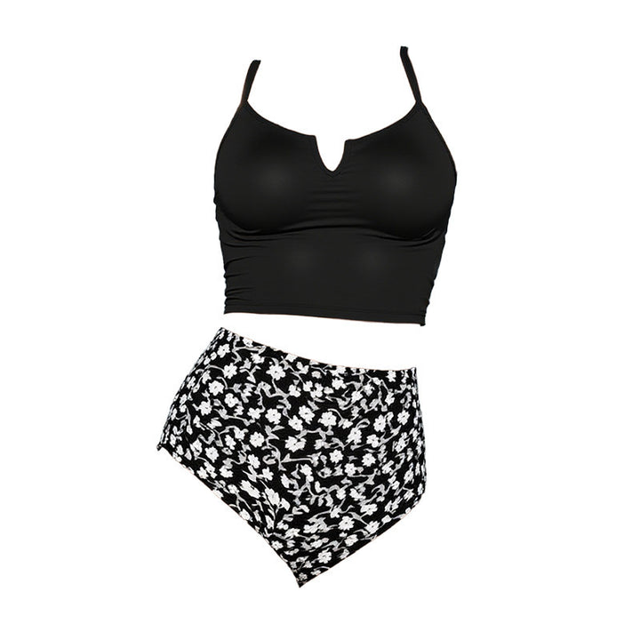 Dame højtaljet bikini med elegant crop-top Skovae