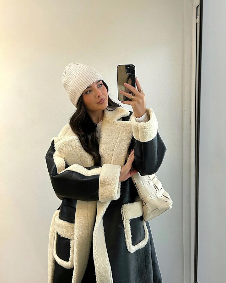 Dame Oversized Kunstpelsjakke med lommer og elegant snit Stilla