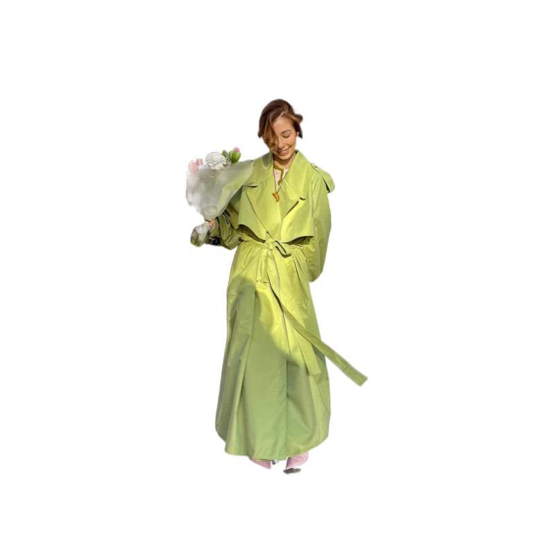 Dame Oversized Trenchcoat med voluminøse ærmer Stilla
