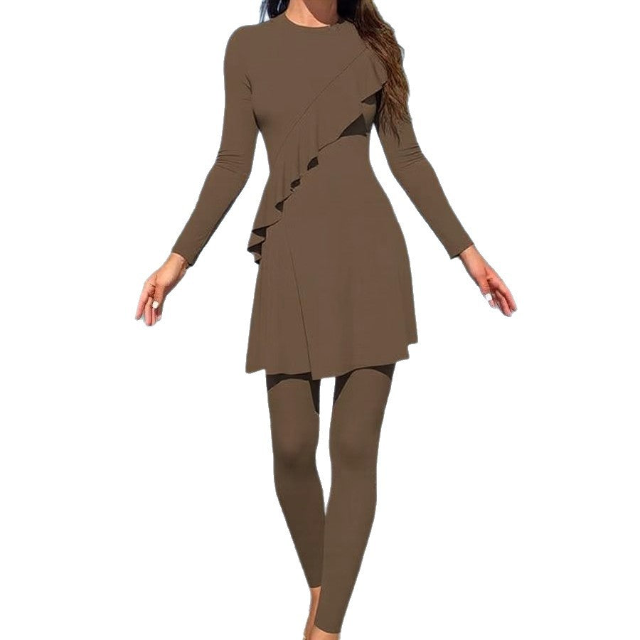 Dame Sporty Badedragt med Wrap Skirt Skovae