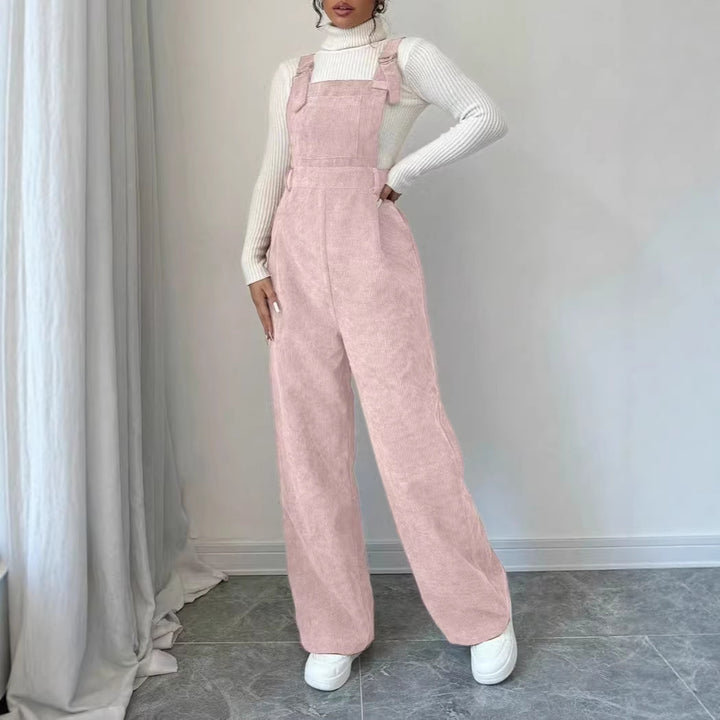 Kvinders afslappet skåret kord jumpsuit Stilla