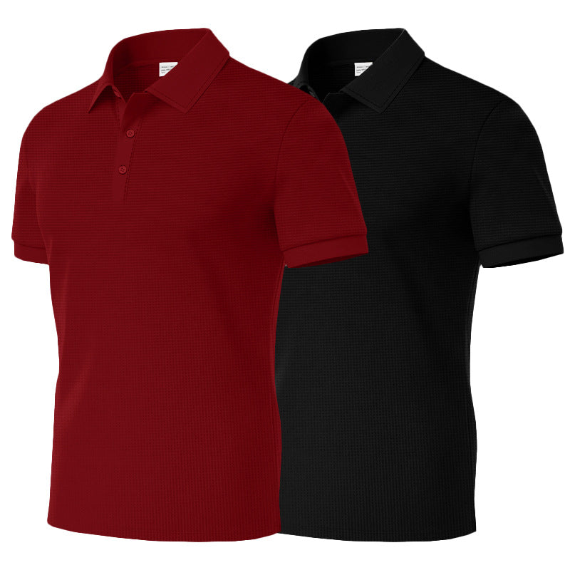 Herrer poloshirt med struktureret stof og klassisk krave Stilla