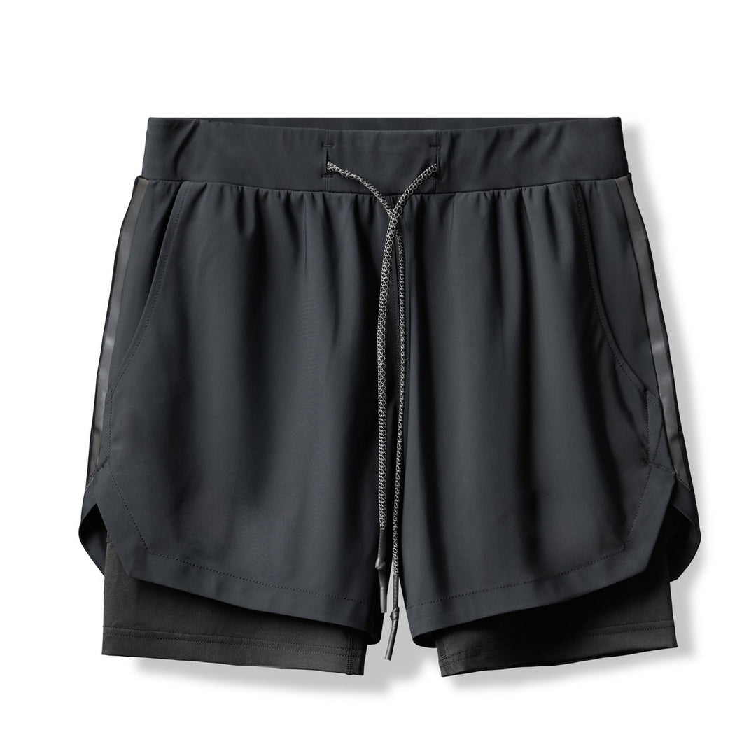 Damer Sportslige Dobbelt-shorts med integreret kompressionsunderbukser og elastisk talje Stilla