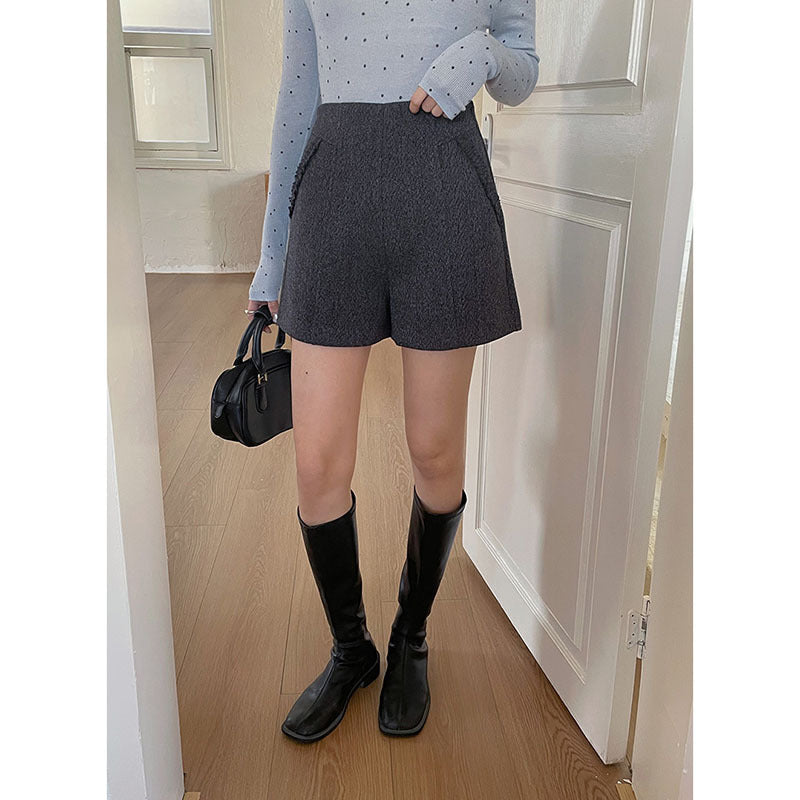 Dame elegante shorts med raffinerede flæse detaljer Stilla