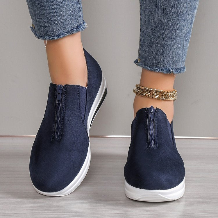 Dame Slip-On Sneakers med elegant lynlås Stilla