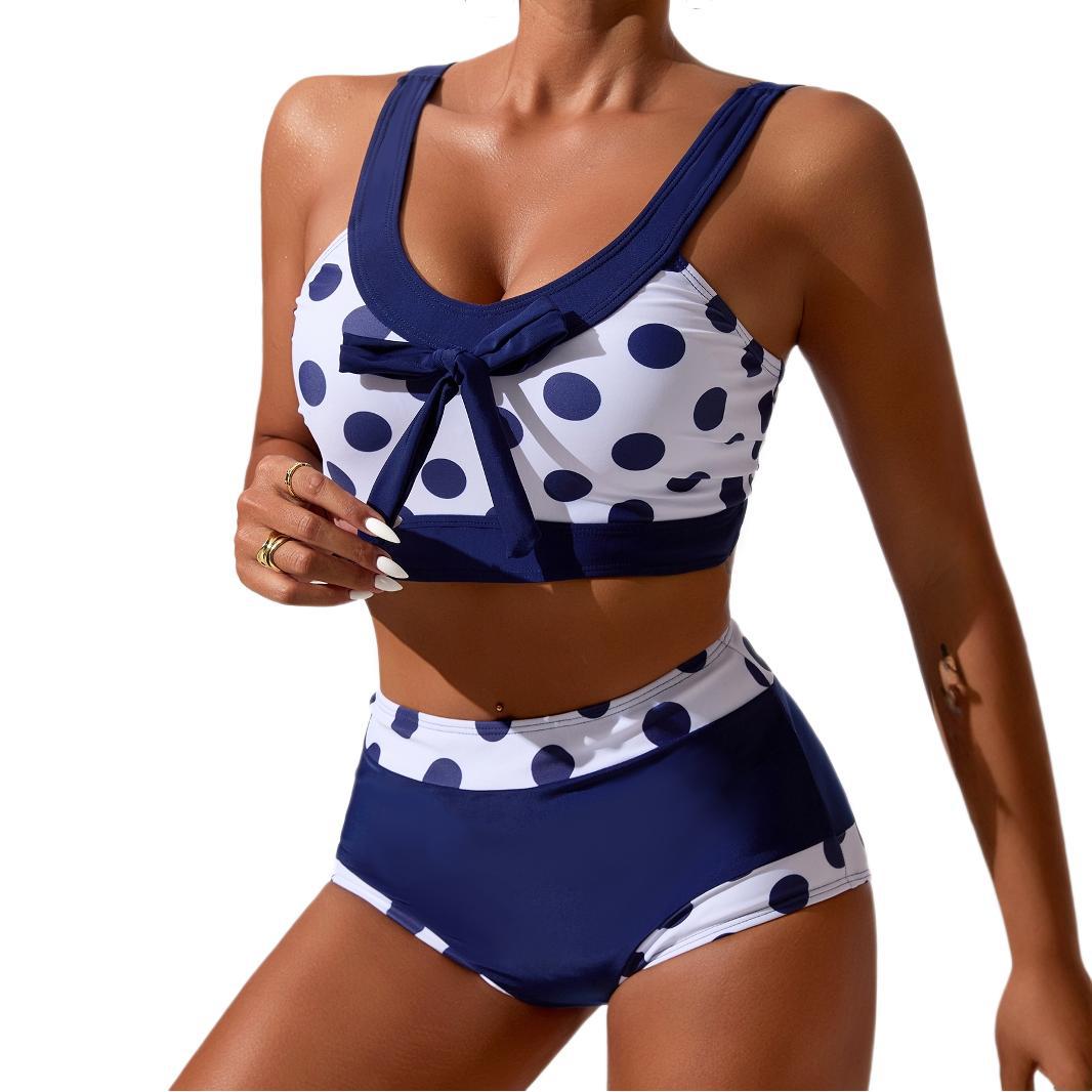 Dame retro-inspireret bikini med elegant snit og sløjfedetalje Stilla