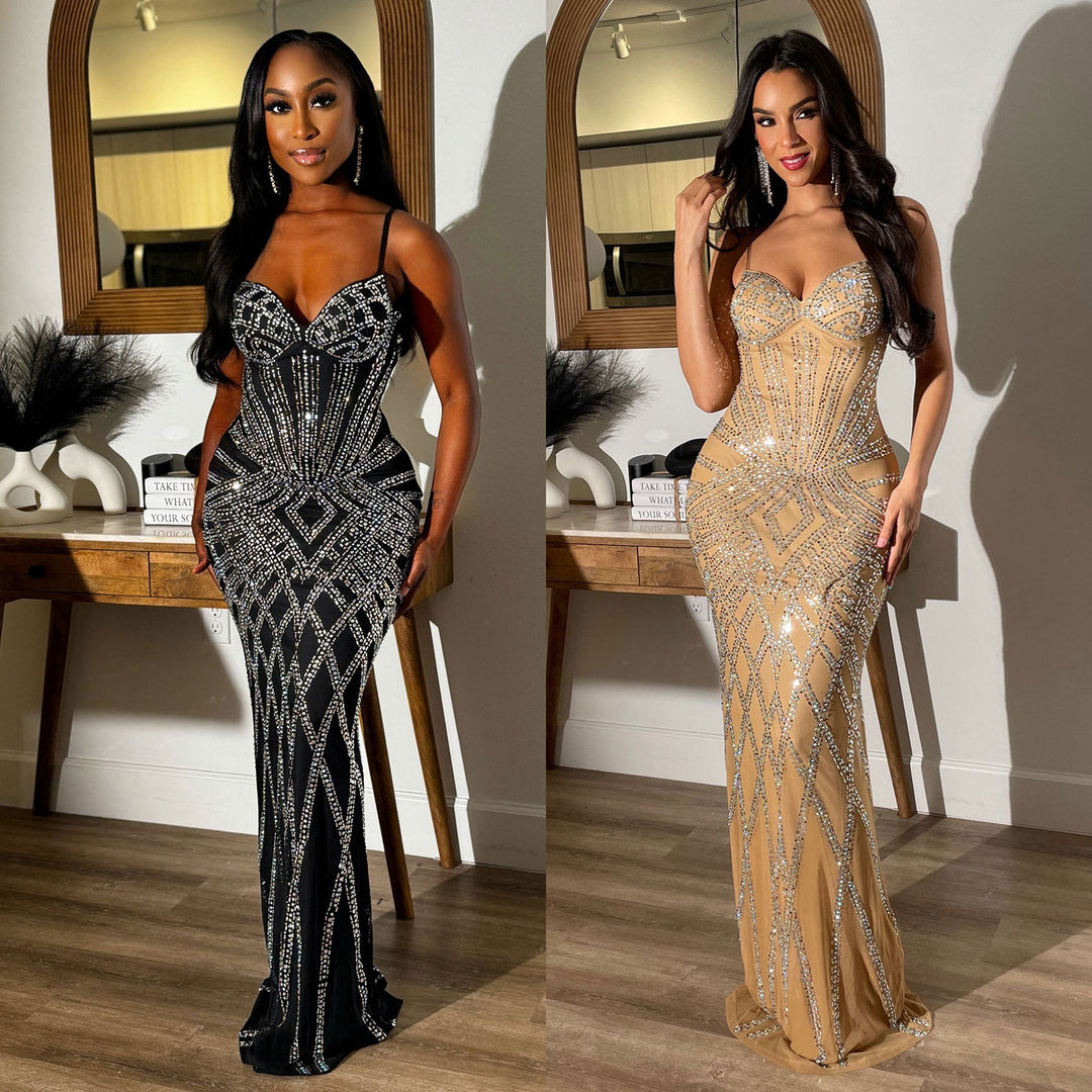 Dame Pailletten Bodycon Aftenkjole Stilla