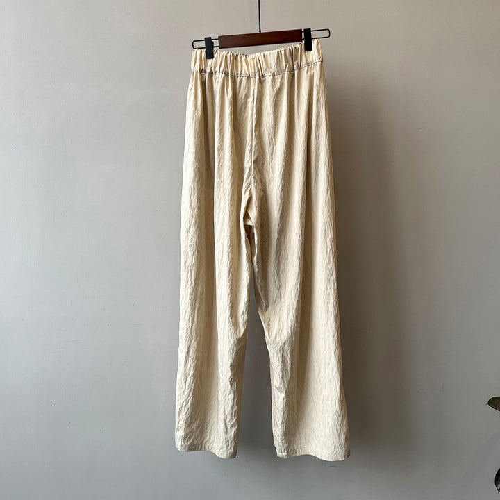 Dame bred sommerbuks i let og åndbart materiale med elastisk linning Stilla