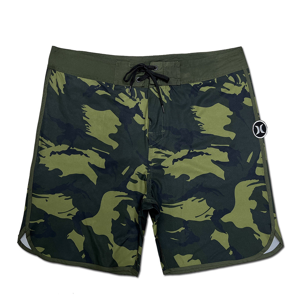 Herrer Bade-Shorts i moderne camouflage-look med praktisk snor Stilla
