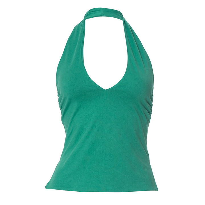 Femme Halter Neck Slim Fit Top Stilla