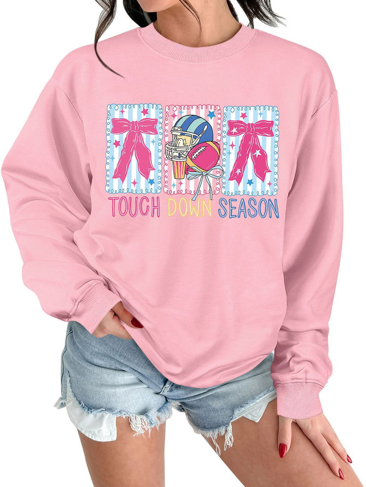 Kvinders sweatshirt med kreativ fodboldmotiv og afslappet snit Stilla