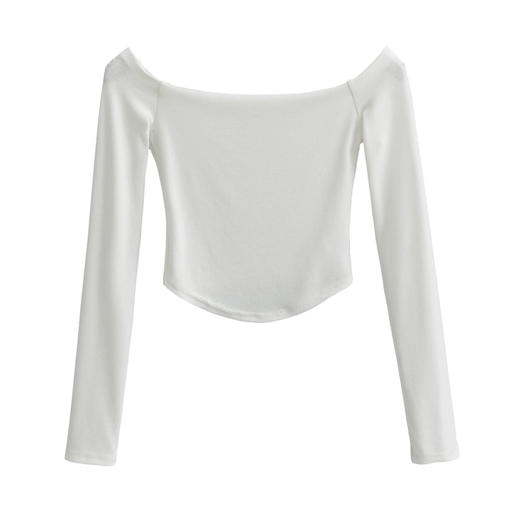 Dame Off-Shoulder Langærmet Top med figursyet snit og elegant design Stilla