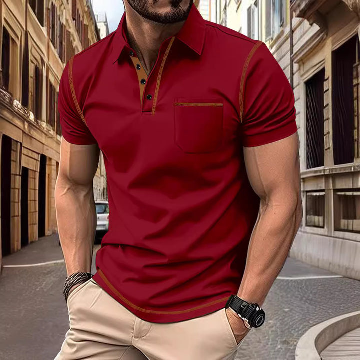 Herrer polo-shirt med karakteristiske accenter og moderne snit Stilla