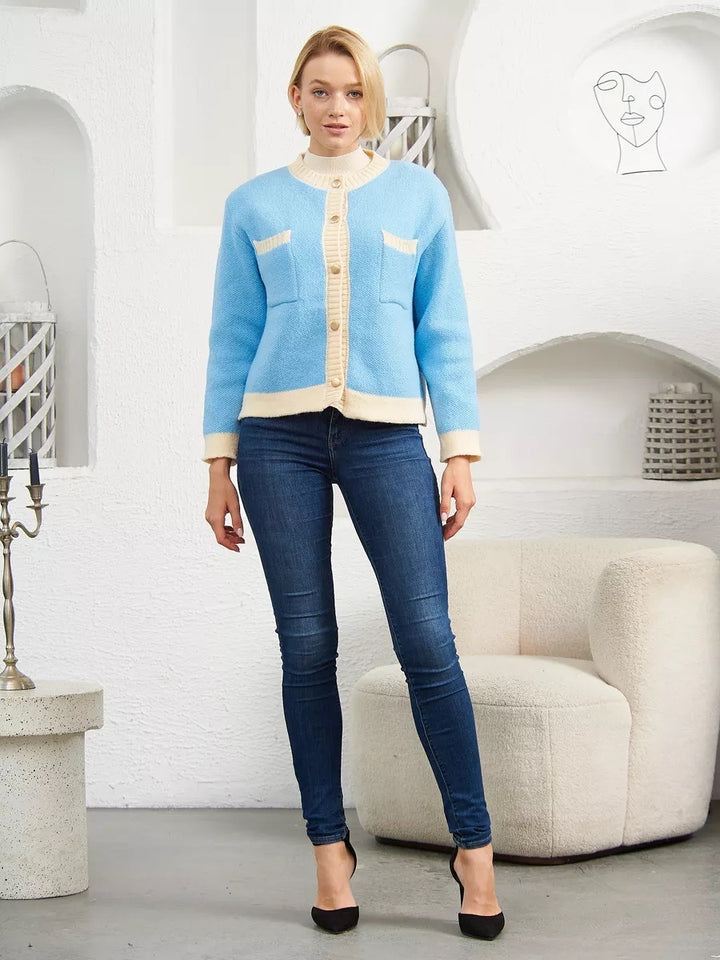 Femme Cozy Tekstureret Strik Knap-Cardigan Stilla