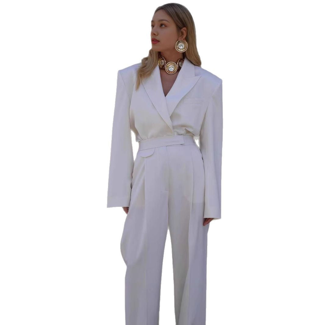 Dame Oversized Blazer med taljeret bælte Stilla