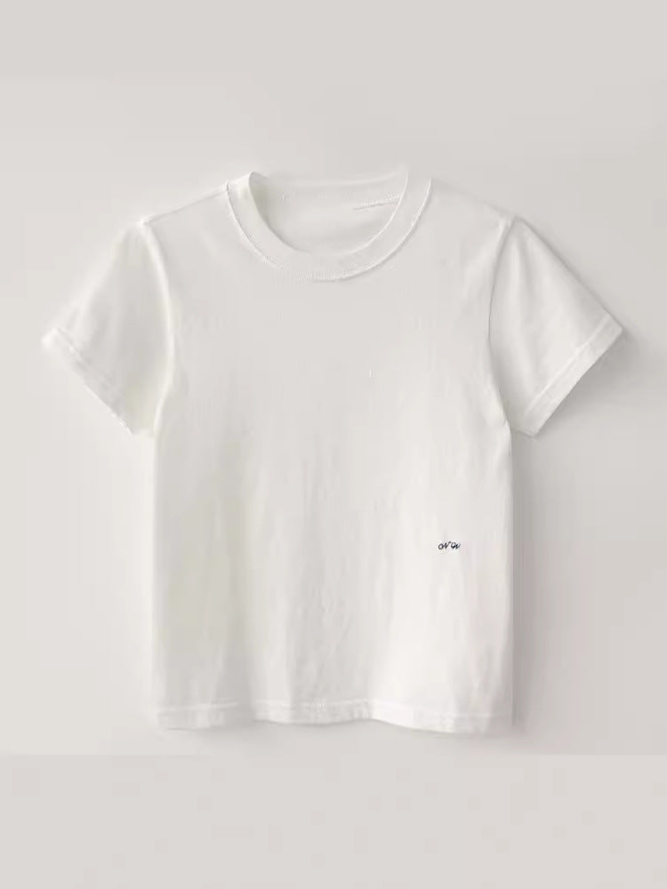Dame kort T-shirt i høj kvalitet bomuldsblanding med moderne snit Stilla