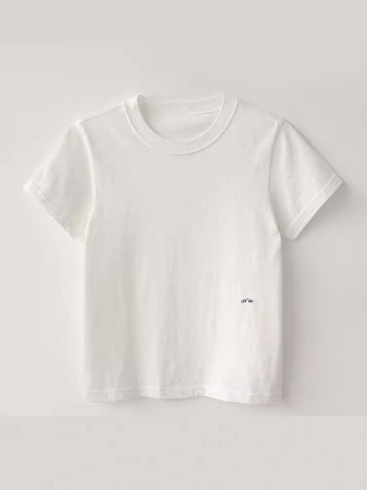Dame kort T-shirt i høj kvalitet bomuldsblanding med moderne snit Stilla