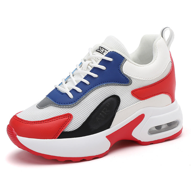 Dame nan dynamisk Retro-sneaker med synlig hæl-dæmpning, struktureret mesh-overdel og trækstrop Skovae