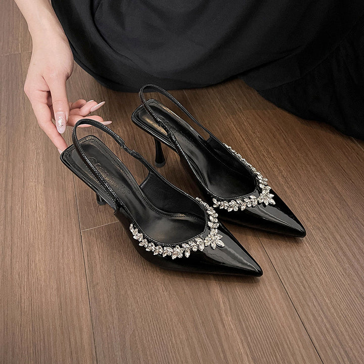 Damer Slingback-pumps med gnistrende strass-besætning Stilla