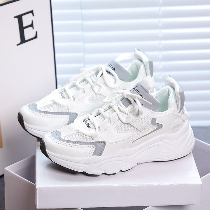 Dame Lettere Løbesneakers med åndbar Mesh-overflade og dæmpende sål Stilla