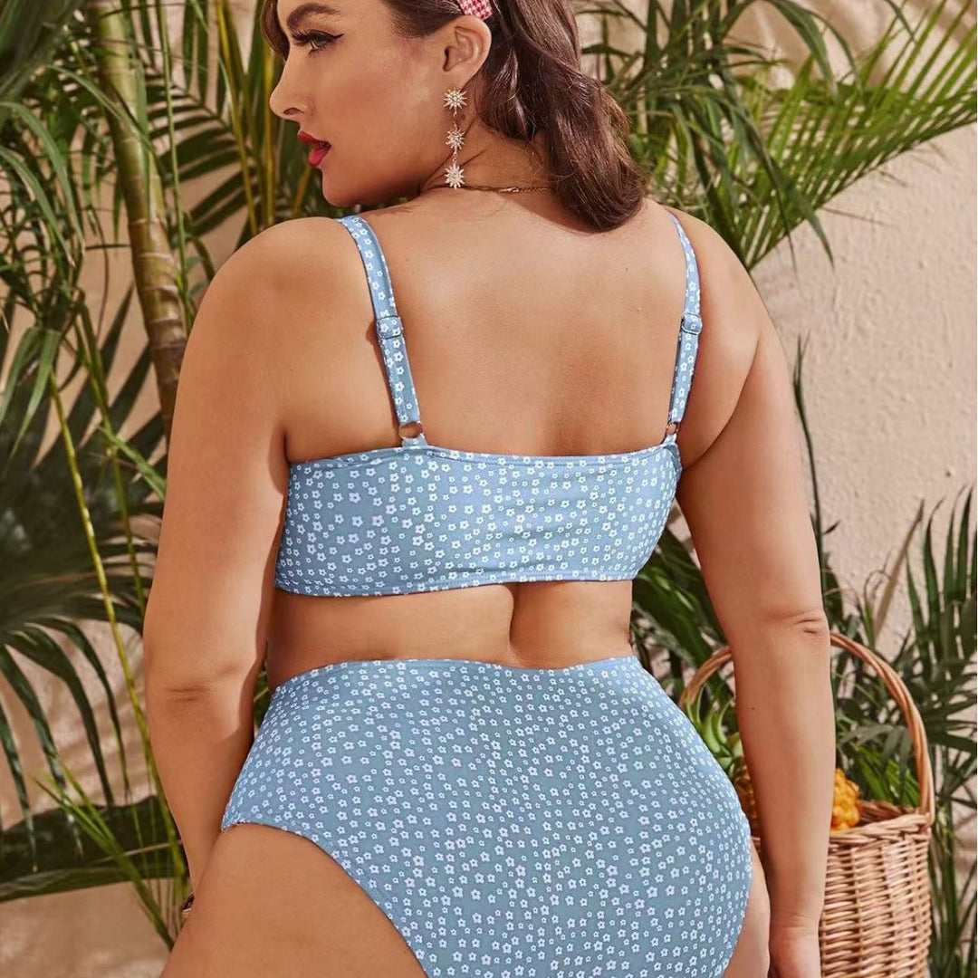 Dame Højskåret bikini med legende prikdesign Skovae
