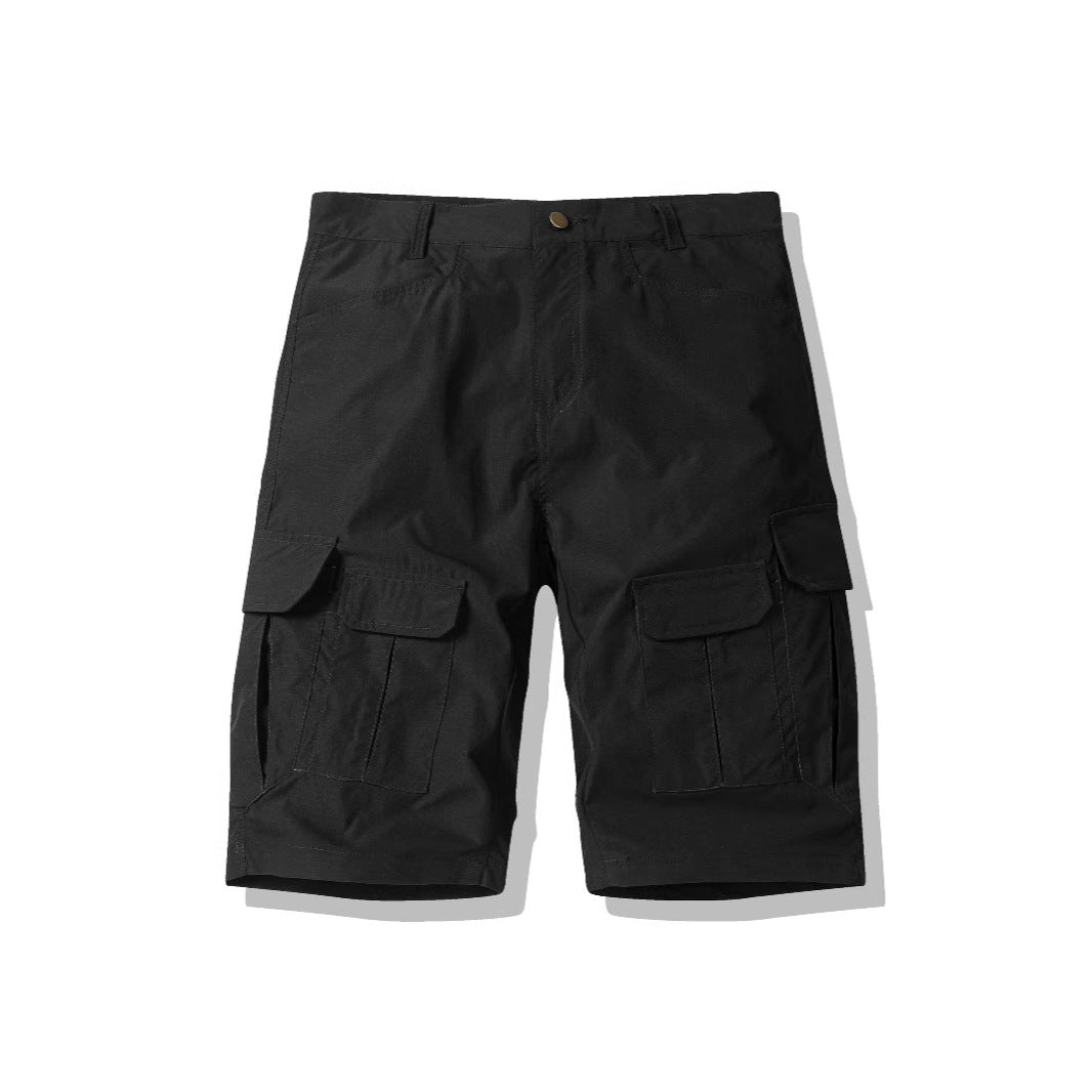 Herre multifunktionelle Cargo-Shorts med praktiske sidelommer og elastisk talje Stilla
