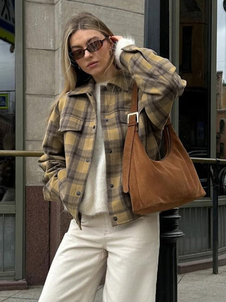 Dame Ternet Overshirt-Jakke med moderne snit og praktiske lommer Stilla