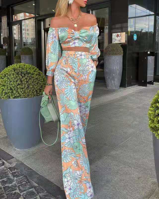 Dame Off-Shoulder Overdel med blomsterprint og afslappet pasform Stilla