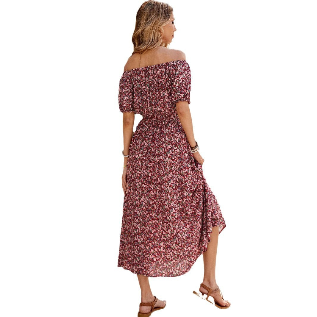 Dame Off-Shoulder Floral Maxi Kjole Stilla