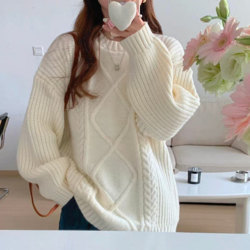 Kvinders hyggelige oversized sweater lavet af fin strik Stilla