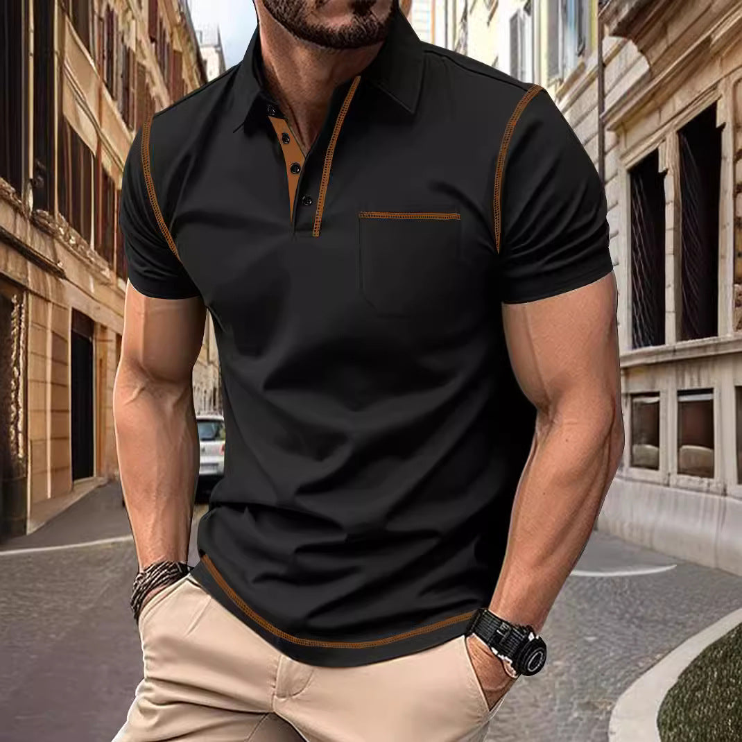 Herrer polo-shirt med karakteristiske accenter og moderne snit Stilla
