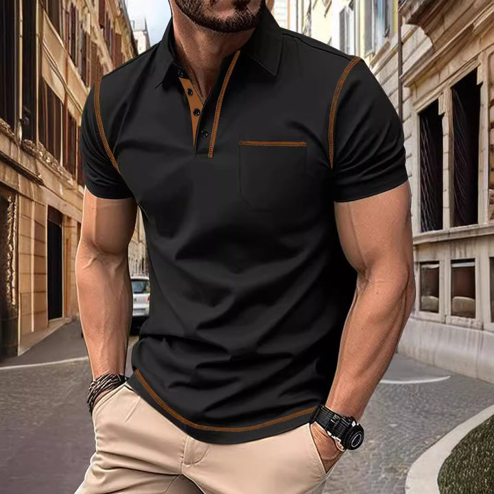 Herrer polo-shirt med karakteristiske accenter og moderne snit Stilla