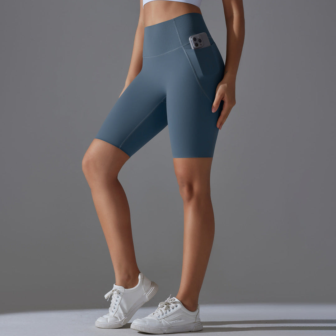 Dame cykelshorts med høj talje og praktiske sidelommer Skovae