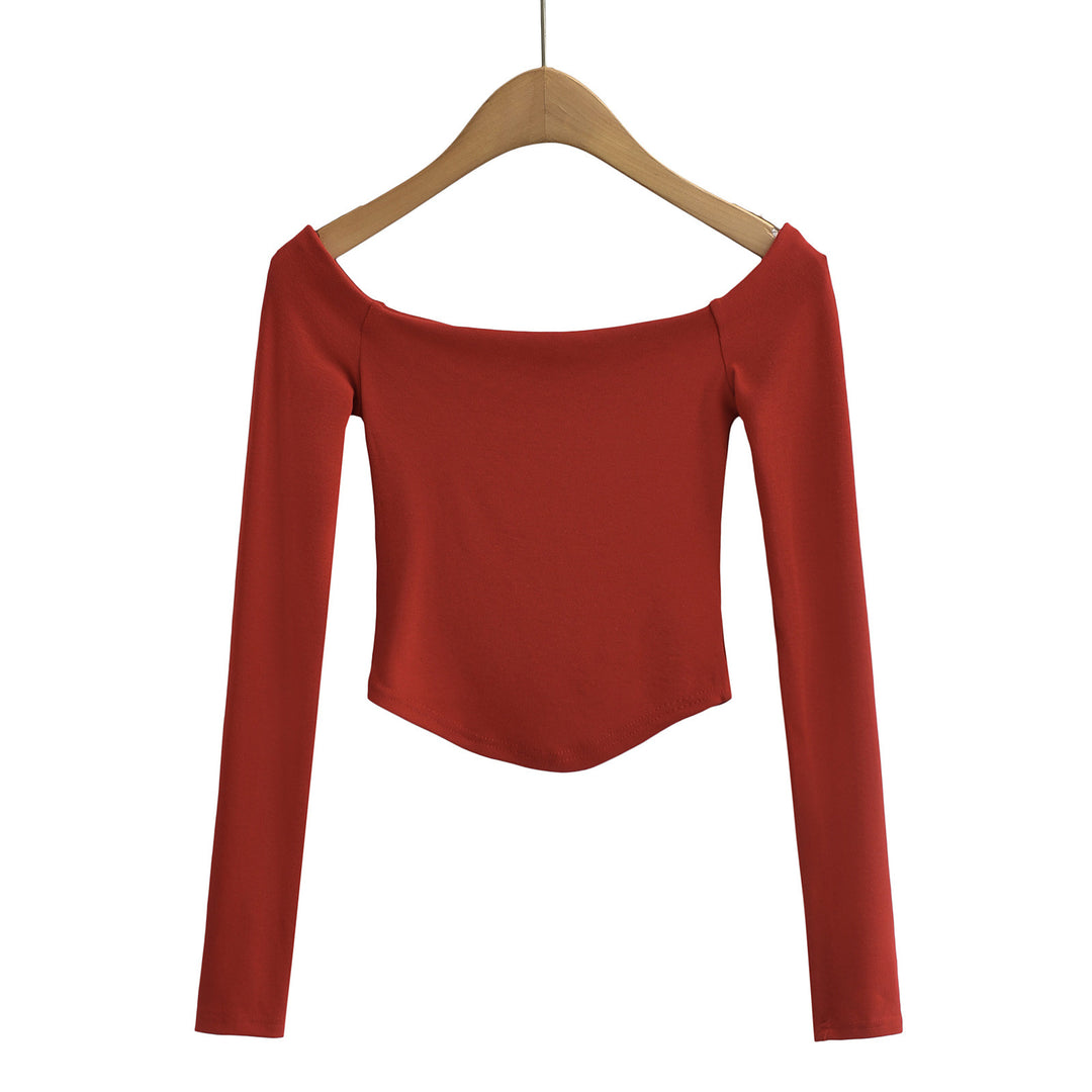 Dame Off-Shoulder Langærmet Top med figursyet snit og elegant design Stilla