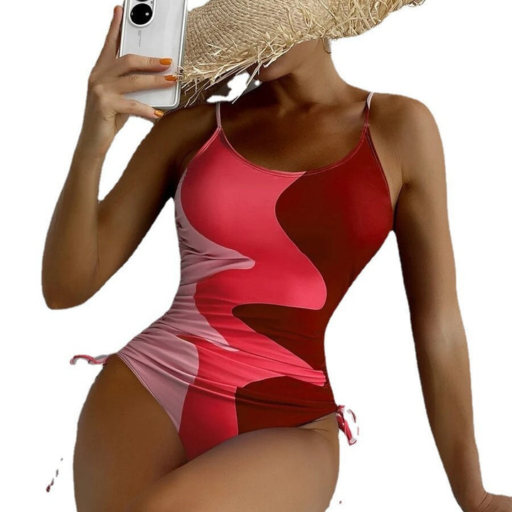 Dame heldragt badebadedragt med legende cut-outs og blomstret design Skovae