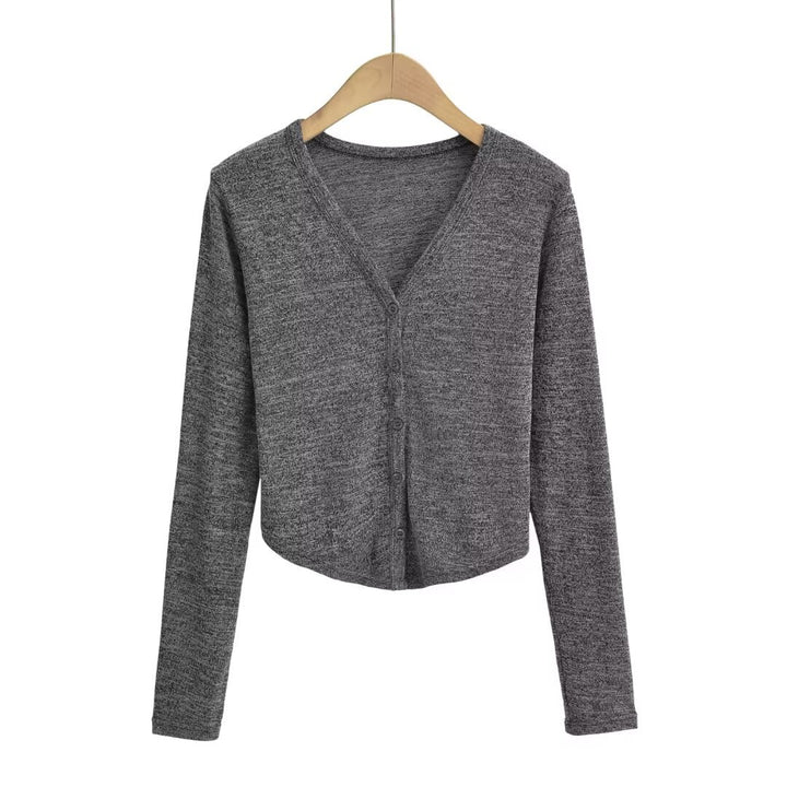 Dame kortærmet cardigan med fint strukturdesign og knapdetaljer Stilla