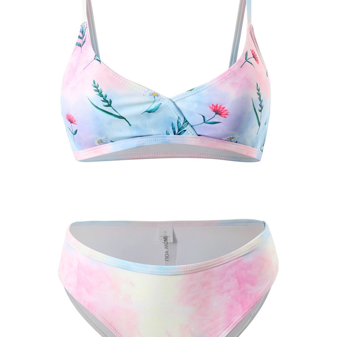 Dame Bikini-sæt med blomstret design og komfortabel pasform Skovae