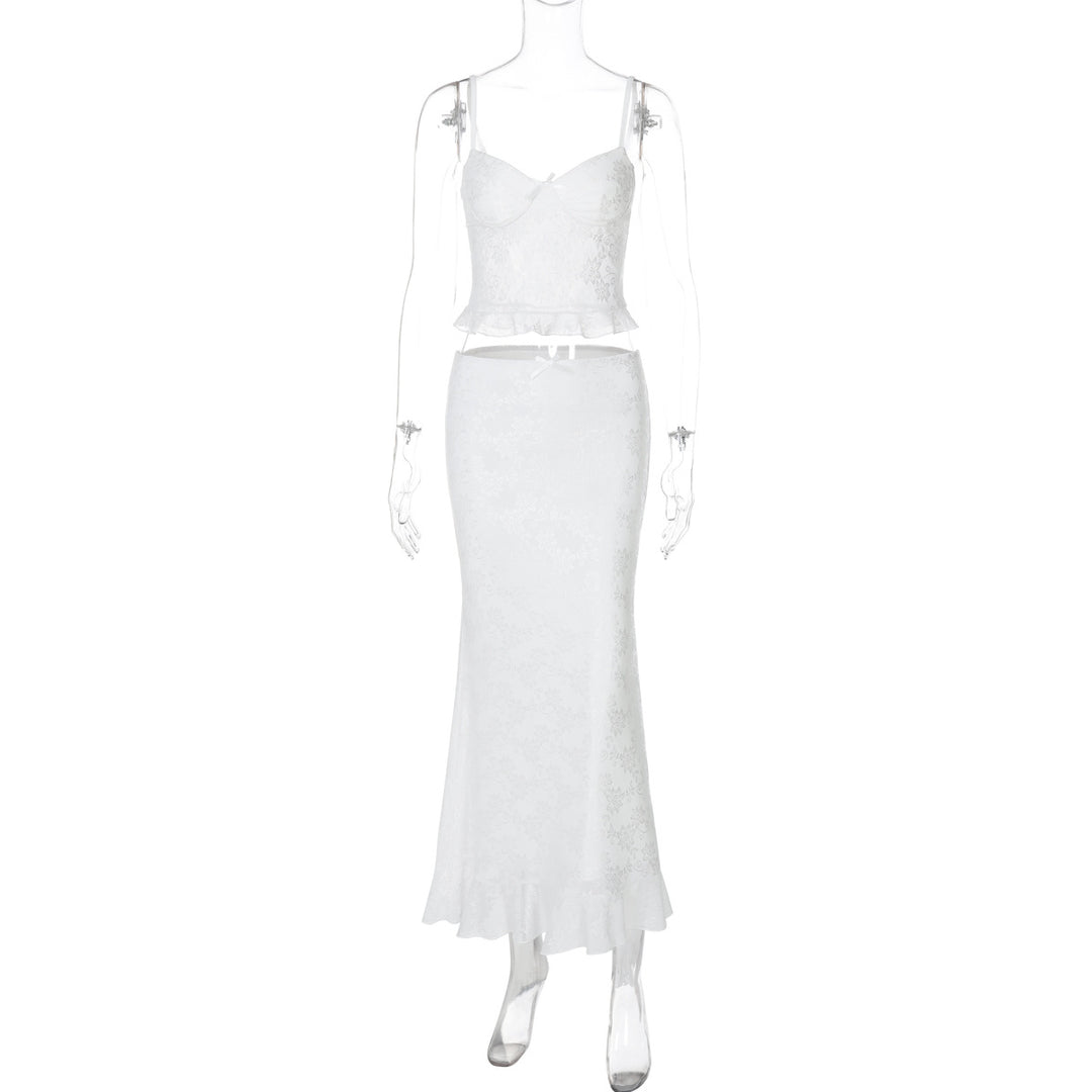 Dame Elegant spidskjole med flydende nederdel og raffineret peplum Stilla