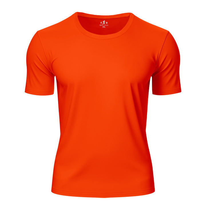 Unisex nan fugttransporterende funktions-T-shirt med rund halsudskæring og let stræk Skovae