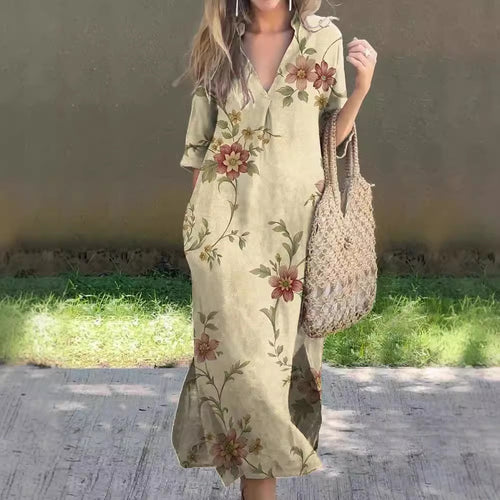 Dame Lang Tunika med blomsterprint Stilla