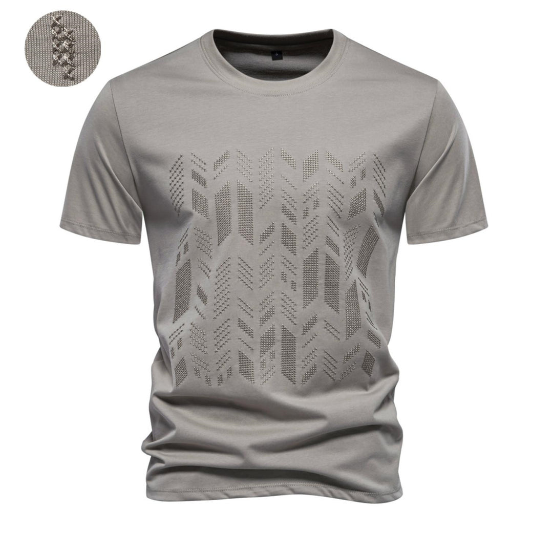 Herr T-Shirt med innovativt 3D-mønster Stilla